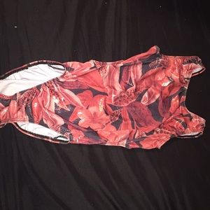 Gk Adult medium open backed tiger lily leotard